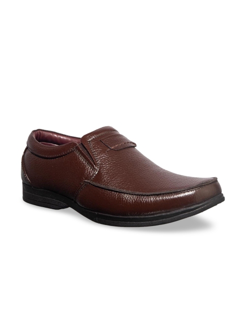 

Khadims Men Brown Solid Formal Slip-Ons