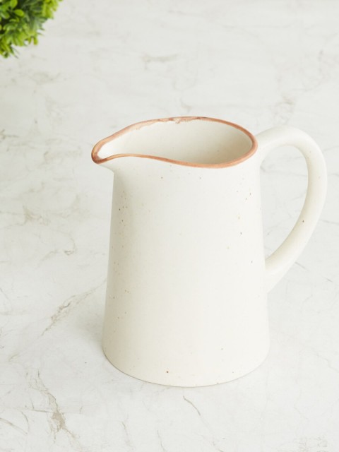 

Home Centre Off-White Solid Ceramic Straight Jug Shaped Planter