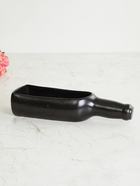 

Home Centre Black Solid Ceramic Bottle Shape Planter