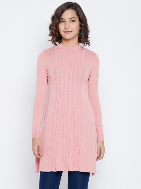 

Octave Women Pink Striped Longline Pullover