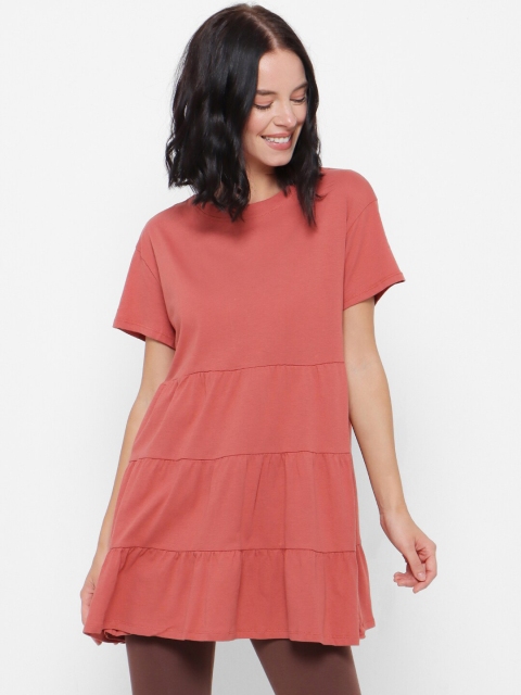

FOREVER 21 Rust Tiered Flounce Tunic