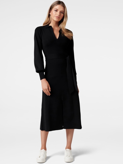 

Forever New Black A-Line Midi Dress