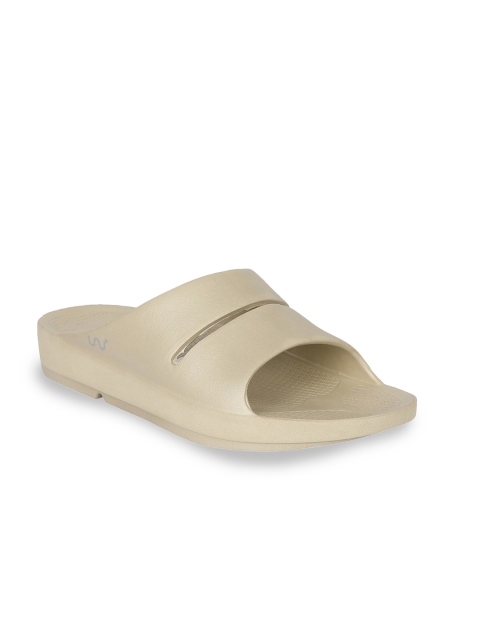 

Doubleu Women Beige Rubber Thong Flip-Flops