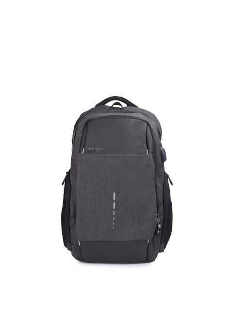 

BANGE Unisex Black & Grey Backpack with USB charging Port