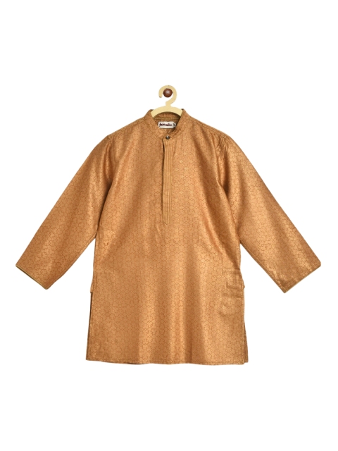 

Fabindia Boys Beige Geometric Printed Straight Kurta
