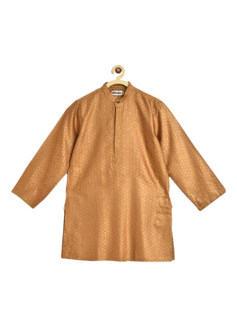 

Fabindia Boys Beige Geometric Printed Straight Kurta