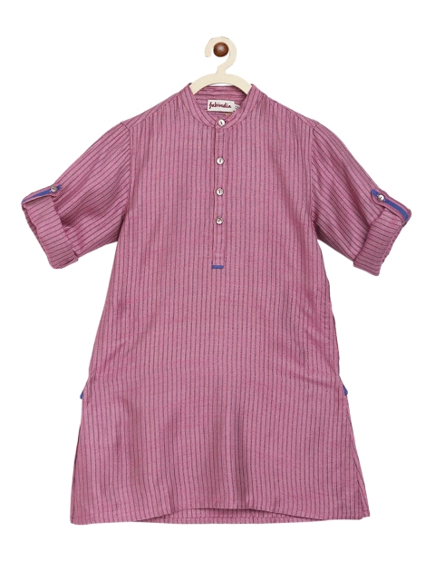 

Fabindia Boys Purple Striped Kurta