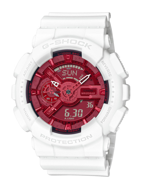 

CASIO Men Red Dial & White Straps Analogue and Digital Watch