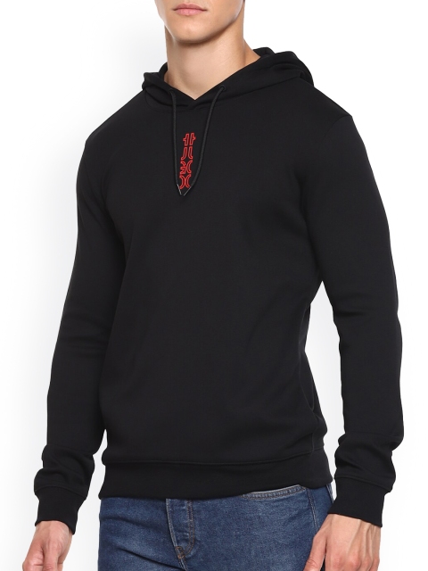 

HUGO Men Black Hooded Sweatshirt