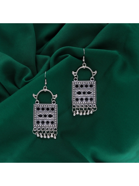 

MORKANTH JEWELLERY Silver-Toned Contemporary Drop Earrings