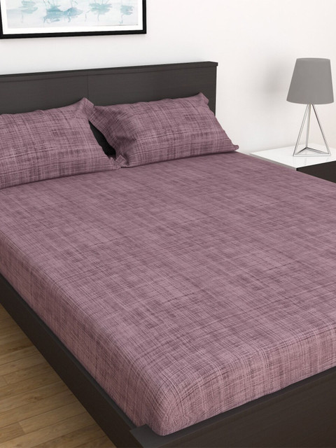 

Home Centre Purple 152 TC King Bedsheet with 2 Pillow Covers