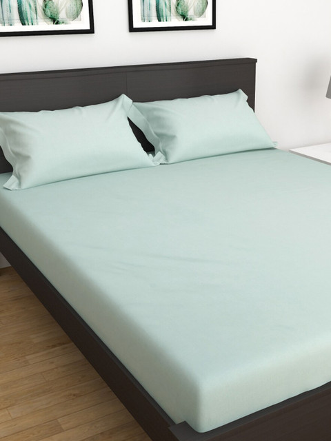 

Home Centre Turquoise Blue 152 TC King Bedsheet with 2 Pillow Covers