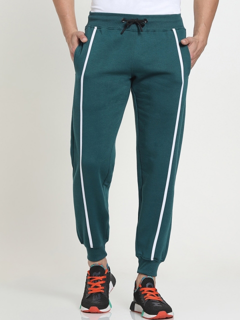 

Bewakoof Men Teal Green Solid Joggers