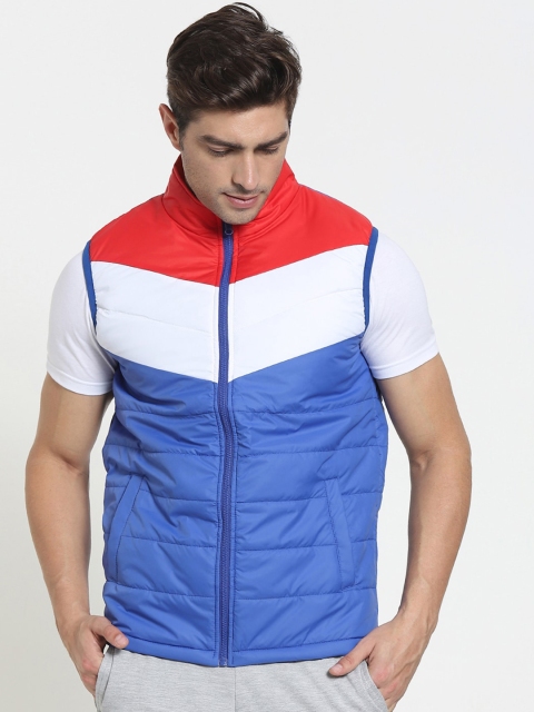 

Bewakoof Men White Colourblocked Crop Puffer Jacket