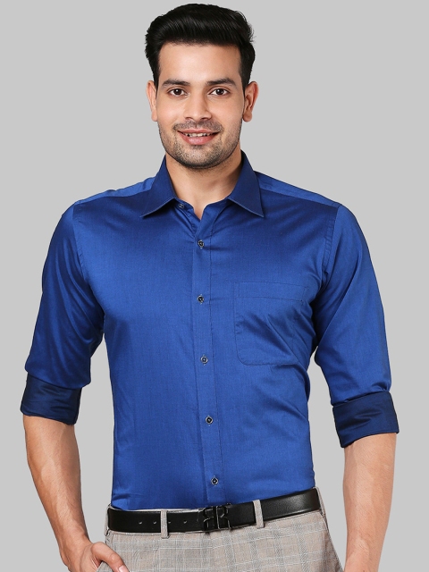 

Raymond Men Blue Slim Fit Opaque Party Shirt