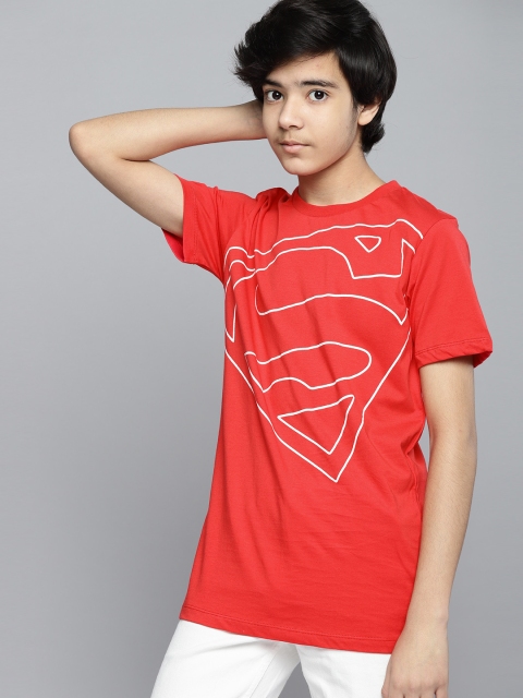 

Kook N Keech Superman Teens Boys Red & White Pure Cotton Printed T-shirt