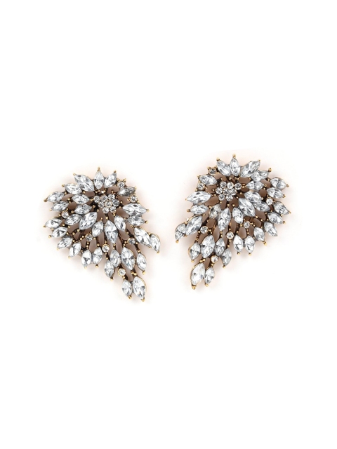 

ODETTE Silver-Toned Contemporary Studs Earrings