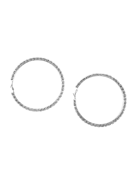 

ODETTE Silver-Toned Circular Hoop Earrings