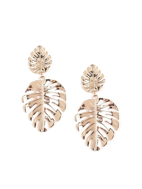 

ODETTE Gold-Plated Leaf Shaped Drop Earrings