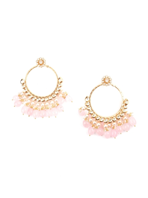 

ODETTE Gold-Toned Contemporary Chandbalis Earrings