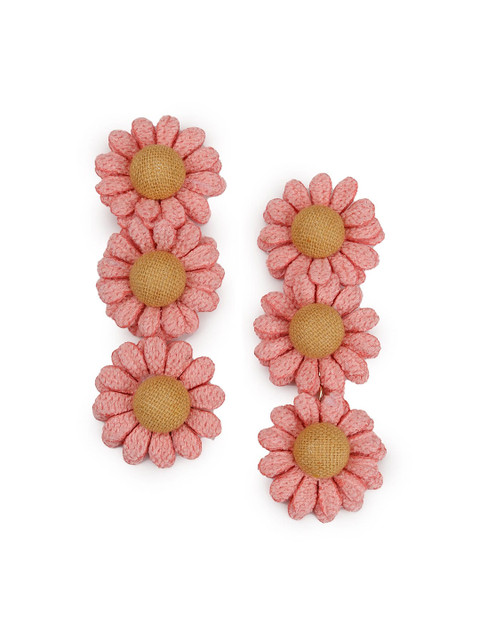 

ODETTE Pink Contemporary Drop Earrings