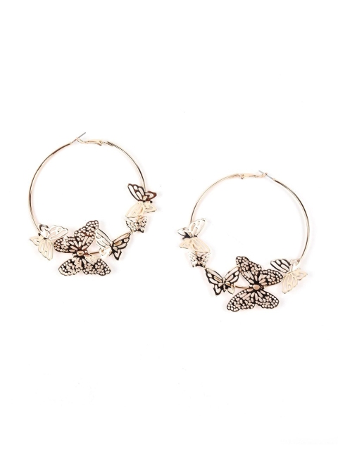 

ODETTE Gold-Toned Quirky Hoop Earrings