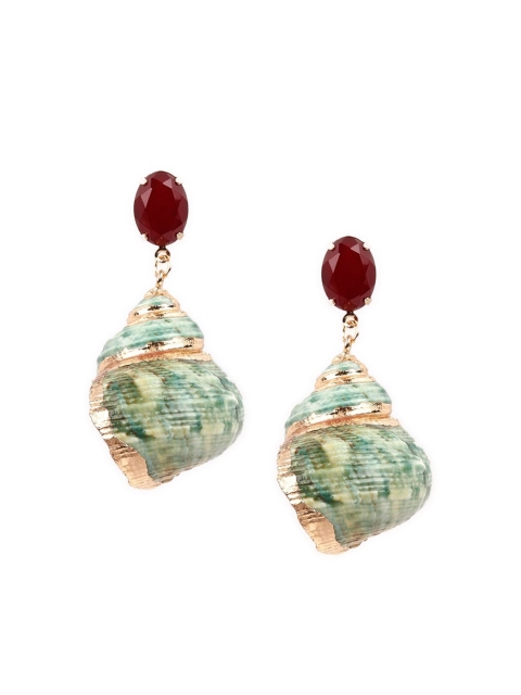 

ODETTE Green Contemporary Drop Earrings