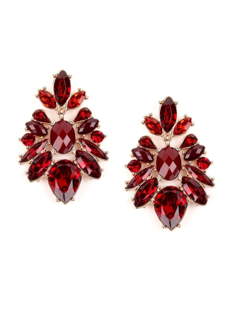 

ODETTE Red Contemporary Drop Earrings