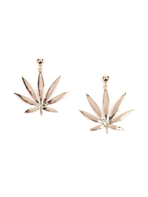 

ODETTE Gold-Toned Leaf Shaped Drop Earrings