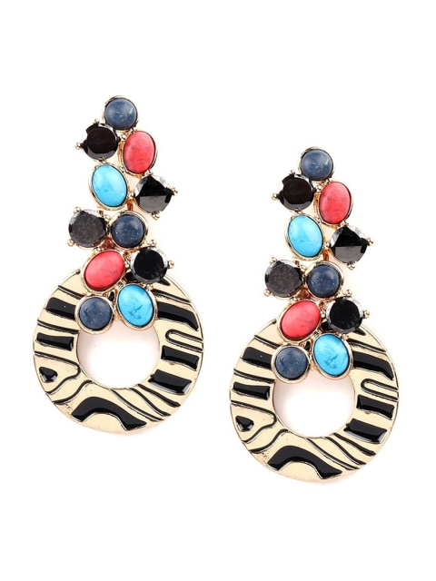 

ODETTE Multicoloured Contemporary Drop Earrings, Multi