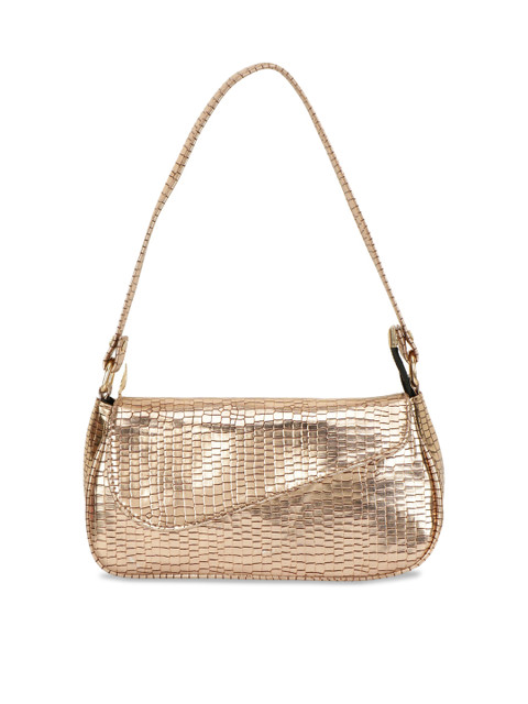 

ZEVORA Rose Gold PU Structured Shoulder Bag