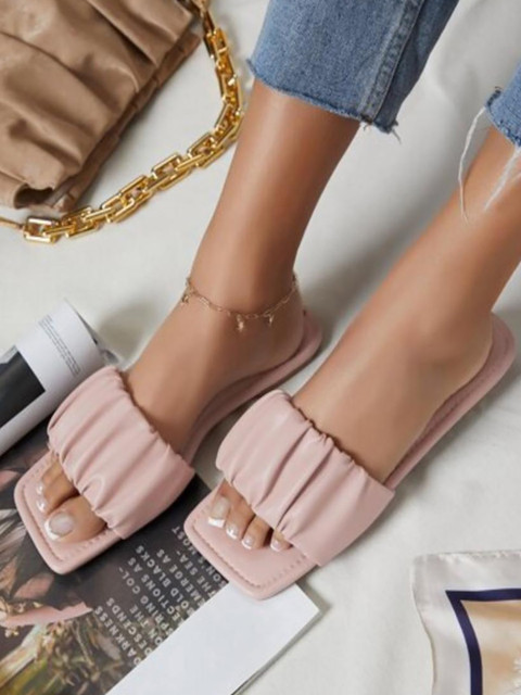 

Street Style Store Women Pink Printed Open Toe Flats