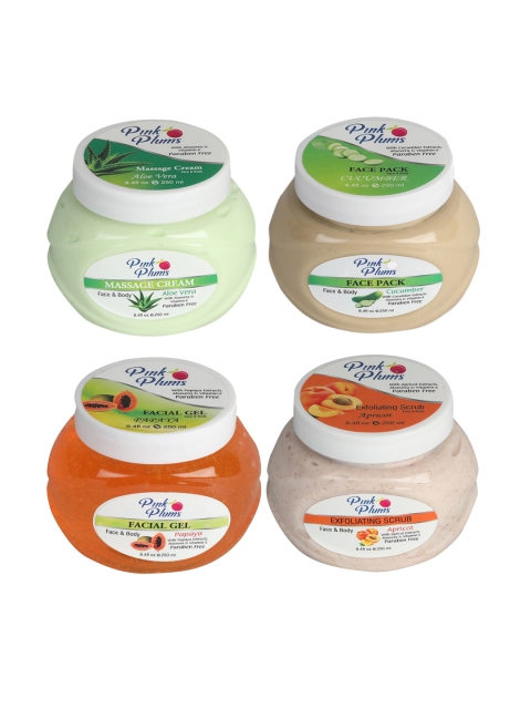 

Pink Plums Women Set Of 4 Face & Body Care Kit 1000 ml, Multi