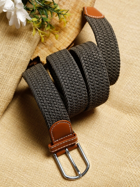 

Apsis Women Charcoal & Brown Braided Slim Belt