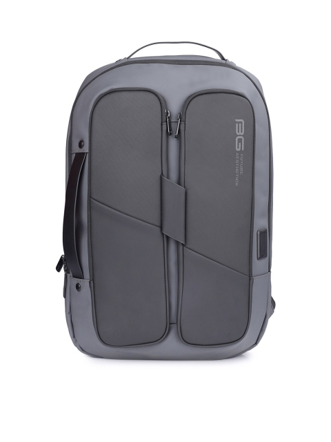 

BANGE Unisex Grey Textured Anti Theft Laptop Bag