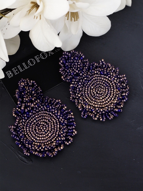 

Bellofox Purple Contemporary Drop Earrings