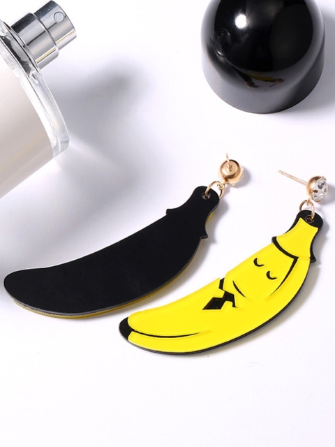 

Bellofox Yellow Quirky Drop Earrings