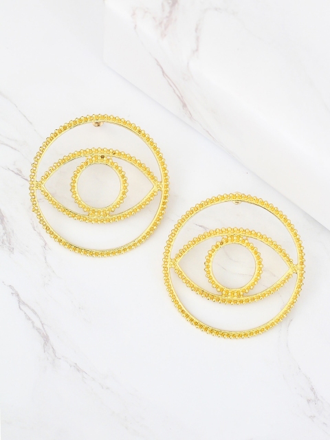 

Bellofox Gold-Toned Contemporary Hoop Earrings
