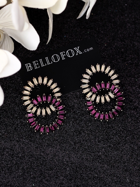 

Bellofox Purple Contemporary Studs Earrings