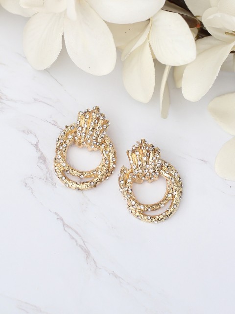 

Bellofox Gold-Toned Circular Stud Earrings