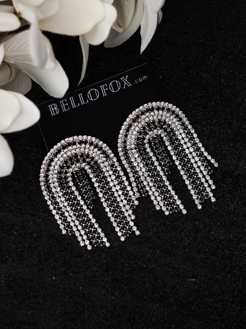 

Bellofox Black & White Chandelier Drop Earrings