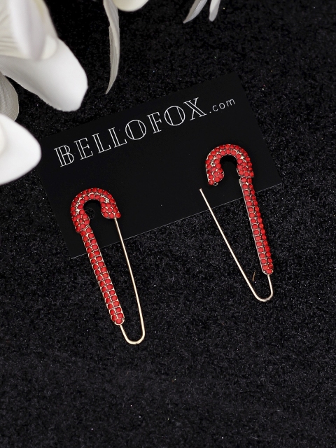 

Bellofox Red Contemporary Studs Earrings