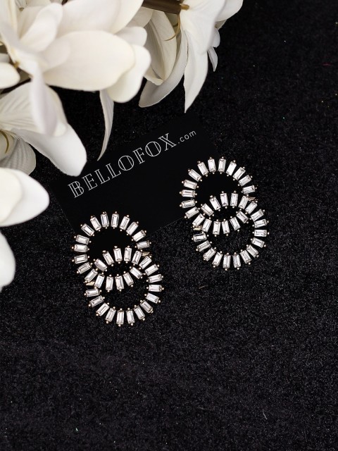 

Bellofox White Contemporary Drop Earrings