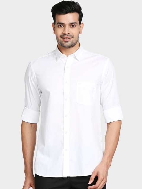 

ColorPlus Men White Tailored Fit Opaque Casual Shirt