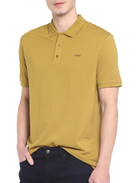

HUGO Men Olive Green Polo Collar T-shirt