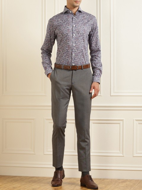 

Eton Men Blue Slim Fit Floral Opaque Printed Casual Shirt