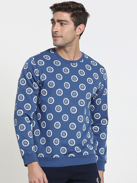 

Bewakoof Men Blue Captain America Printed Sweatshirt