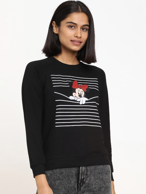 

Bewakoof Women Black Printed Sweatshirt