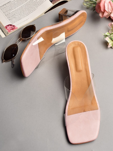 

Street Style Store Women Transparent Block Heels