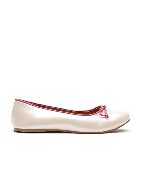 

Carlton London Women Beige Ballerinas with Bow Detail